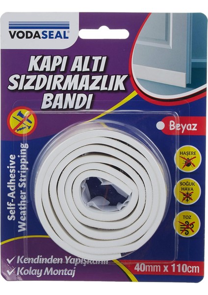 Kapı Altı Sızdırmazlık Bandı 40MMX110CM, Beyaz