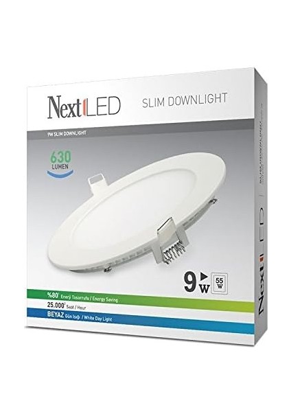 9W-SLY Beyaz LED Slim Ampul