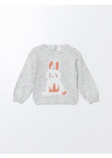 Yeni Sezon Bisiklet Yaka Desenli Kız Çocuk Kazak