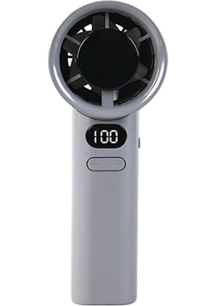 M11 LED Göstergeli Portatif Fan Mini Soğutucu El Fanı (Gri)
