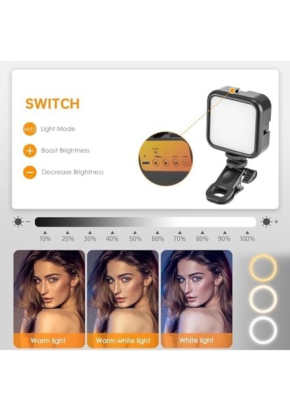 Cep Telefonu Dolgu Işığı, Canlı Yayın Için Mini Taşınabilir Kısılabilir Yüksek Parlaklık Dolgu Işığı Selfie Işık Paneli, Kıskaçlı Telefon ve Notebook Tutucu, Youtuber Yayıncı Işığı Ay-83 modelleri