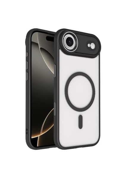 17 Air Için Kılıf Uyumlu Şarj Özellikli Krom M-Safe Silikon Kapak (Siyah) fiyatları