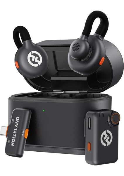 Lark M2S Mini Combo (Kamera Rx+Tip-C Rx) Kamera/ / /dizüstü Bilgisayar Için Kablosuz Mikrofon, 7g Hafif, Titanyum Klip, 300M Menzil, Içerik Yaratıcıları, Çevrimiçi Öğretim, Akış