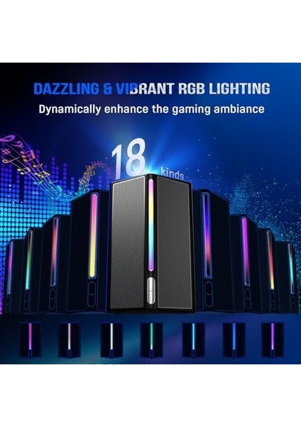 Ampligame A22 Rgb Gaming Hoparlör - Subwoofer&apos;lı Pc Ses Sistemi - 3.5mm Aux Girişli - Masaüstü ve Tv Uyumlu fiyatları