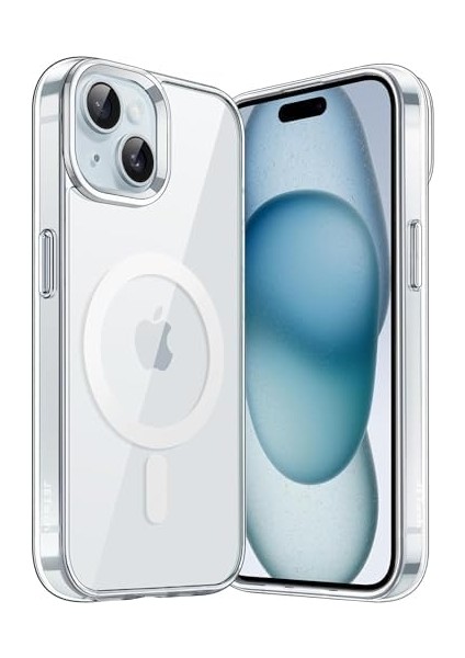 15 ile Uyumlu Şeffaf Kılıf Silikon Darbe Emici Tam Koruma Kapak Air 15 Manyetik Şarj Kılıfı modelleri