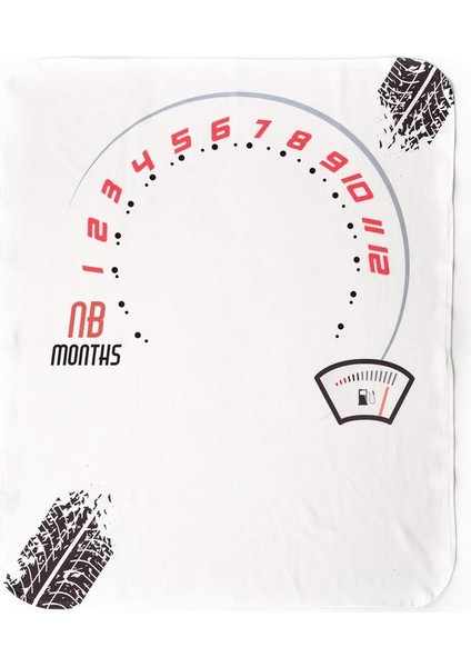 Hız Kadranlı Doğum Hediyesi Bebek Fotoğraf Battaniyesi 100X120 cm