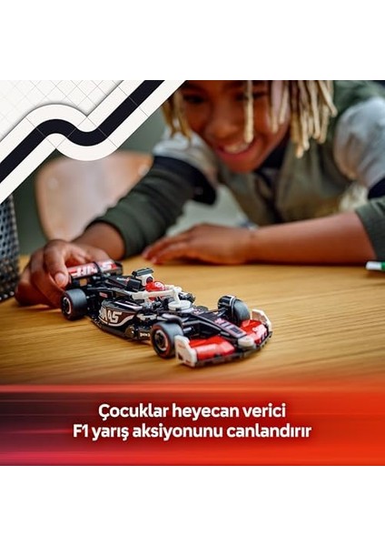 Speed Moneygram Haas F1 Vf-24 Yarış Arabası 77250 – 10 Yaş ve Üzeri Kız ve Erkek Çocukları ile Motorseverler Için Sürücü Minifigür Içeren Yapım ve Sergileme Seti (263 Parça) modelleri