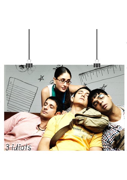 3 Idiots Poster4 - Retro Duvar Dekoru