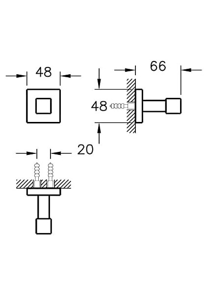 Q- A44998 Tekli Askı, Krom fiyatları