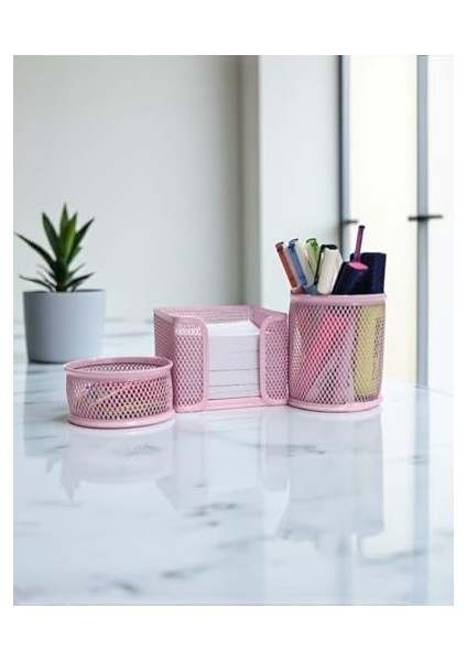 Masaüstü 3&apos;lü Toz Pembe Seti ND-1001 modelleri