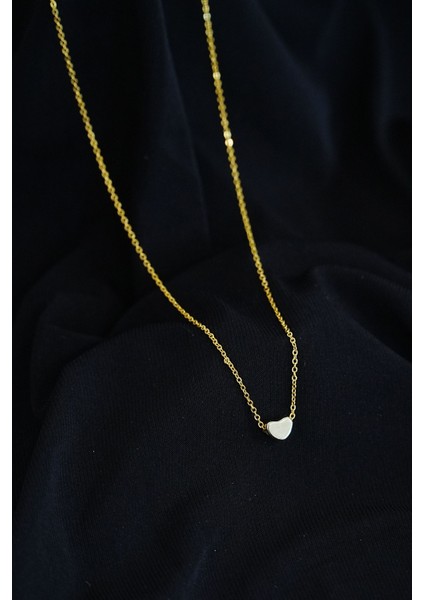 Taşsız Kalpli Kolye Gold Renk modelleri