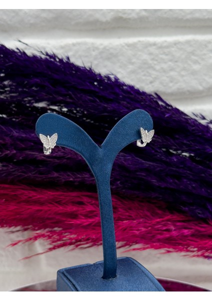 925 Ayar Gümüş Kelebekli Zarif Kız Çocuk Küpesi fiyatları