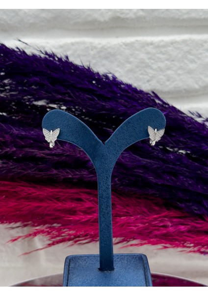 925 Ayar Gümüş Kelebekli Zarif Kız Çocuk Küpesi modelleri