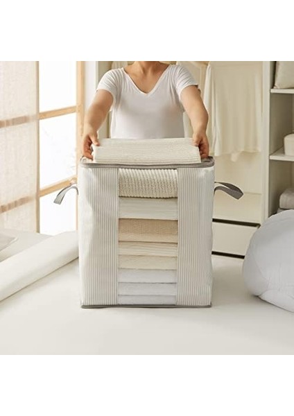 Textile 2&apos;li Pvc Pencereli Stuff & Things Gri Çizgili Hurç Set modelleri