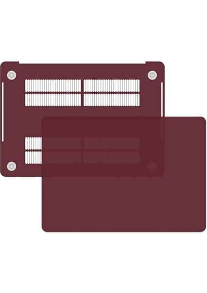 Pro 13 Inç ile Uyumlu Ultra Hava Kanallı Crystal Fit Kılıf (Kırmızı Şarap) modelleri