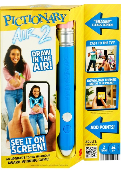 Games Pıctıonary Aır™ 2 Çocuklar, Yetişkinler ve Oyun Geceleri Için Pictionary Air 2 Oyunu HNT74