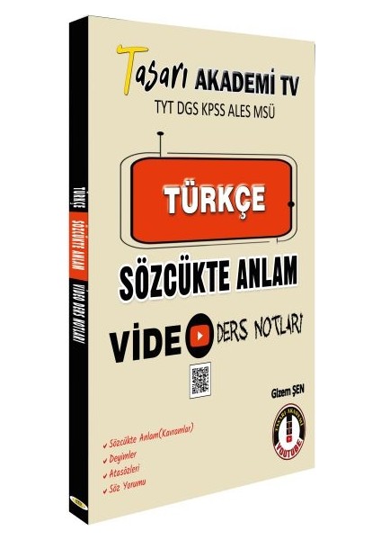 Tasarı Dgs Türkçe Sözcükte Anlam Video Ders Notları