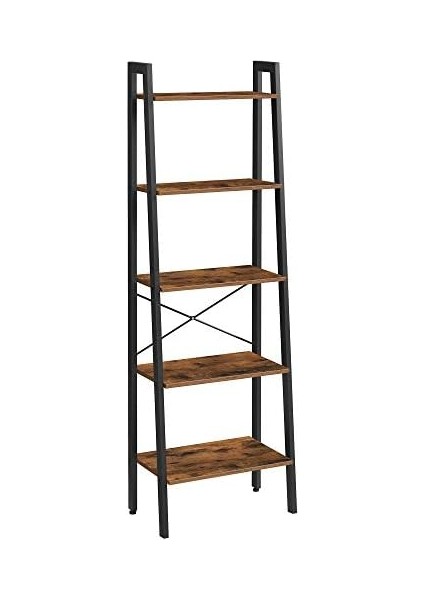 Ayaklı Raf, Kitaplık, 5 Raflı, Metal Iskeletli, Montaj, Oturma Odası, Yatak Odası, Mutfak Için, 56 x 34 x 172 cm (U x G x Y), -Siyah LLS45X fiyatları