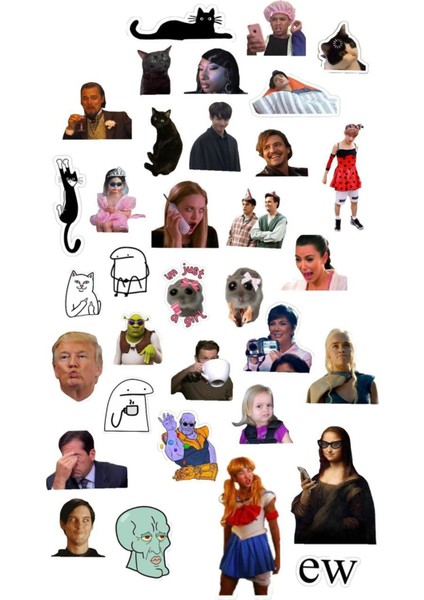 Komik Telefon Laptop Notebook Tablet Defter Matara Stiker Etiket ST2103