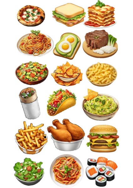 Mutfak Yemek Telefon Laptop Notebook Tablet Defter Matara Stiker Etiket ST2236