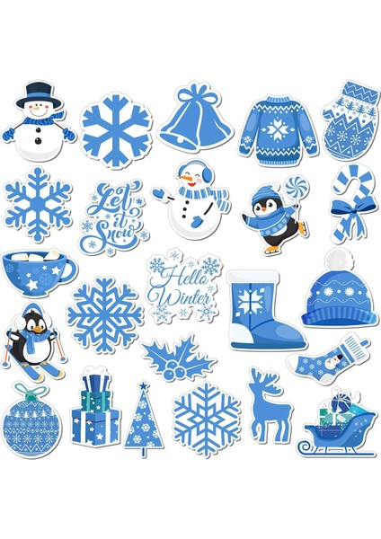 Popüler Kış Telefon Laptop Notebook Tablet Defter Matara Stiker Etiket ST2246