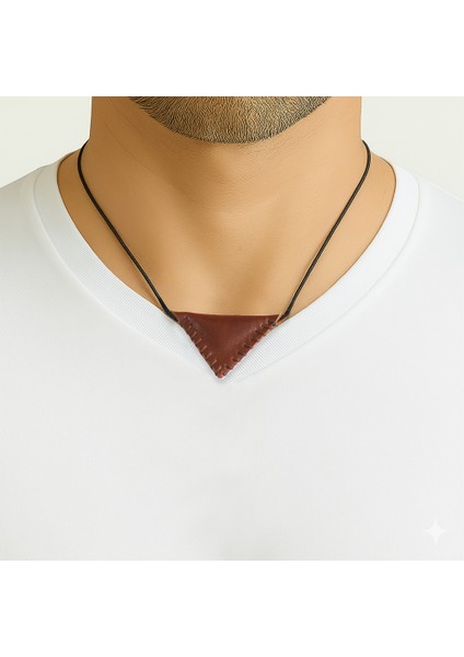 Siyah Ip Zincirli Isme Özel Yazılı Kahverengi Gerçek Deriden El Yapımı Erkek Cevşen Kolye indirimleri