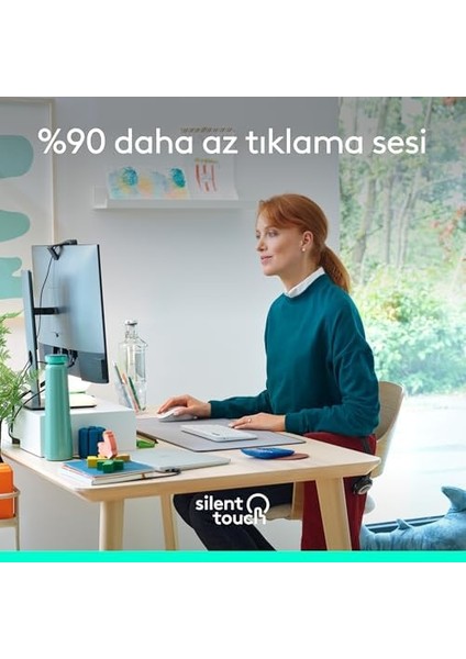 Signature M650 Kablosuz Mouse, Küçük ve Orta Boy Sağ El Için, 4000 Dpı, Sessiz, Bluetooth, Logi Bolt USB Alıcı, 24 Ay Pil Ömrü, Beyaz modelleri