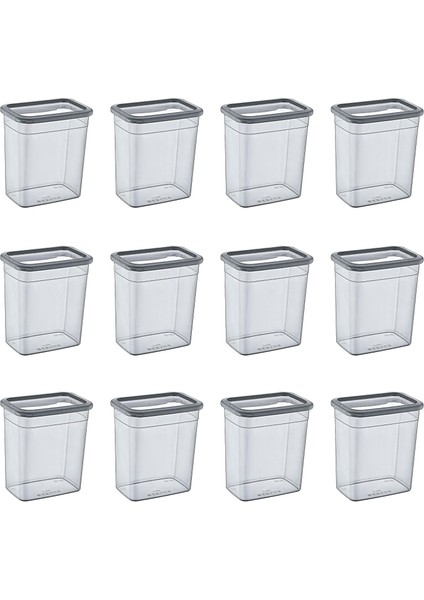 12&apos;li Set Skali Dikdörtgen Saklama Kabı 2350 ml