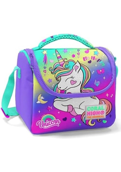 Mor Tekboynuz Kız Çocuk Okul Beslenme Çantası - Termos Özellikli fiyatları