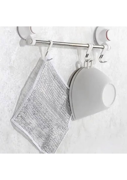 2024 5 Adet Inox Tel Bez Bulaşık Bezi - Zor Kir Bezi - Mutfak Bezi Çift Katlı Taraflı (20X20CM) fiyatları