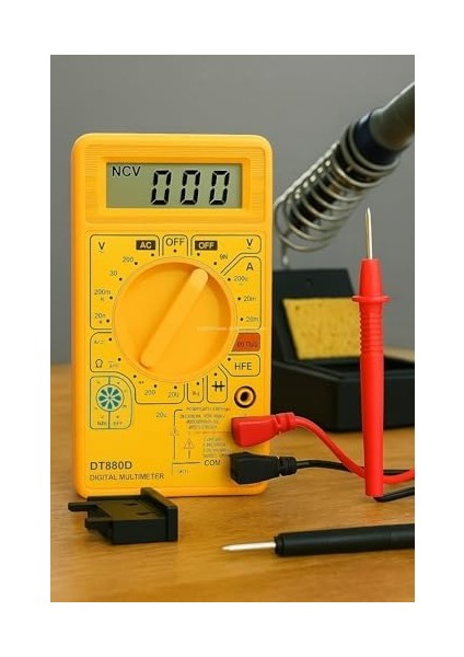 Multimetre DT-830D, Otomatik Kapanmalı, LCD Ekranlı, Akım Voltaj Direnç Ölçer, Kapasitör Test, Diyot Transistör Ncv Özellikli, Elektrikçi El Test Cihazı, Taşınabilir Kompakt modelleri