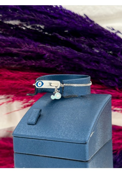 925 Ayar Gümüş Nazar Boncuklu Balina Figürlü Isim Yazılabilir Kız & Erkek Bebek Künye – Kişiye Özel Gümüş Çocuk Bileklik modelleri