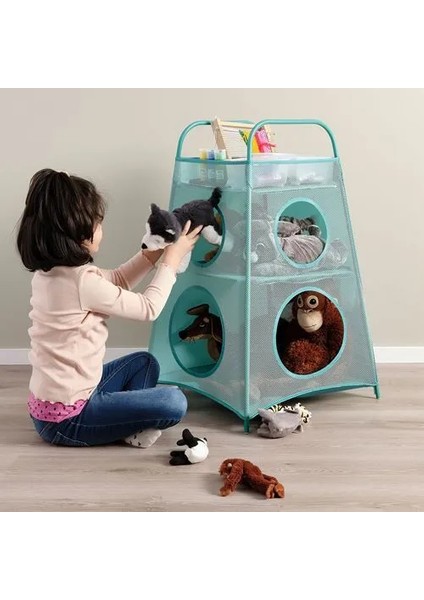 Tıgerfınk Bölmeli Saklama Kutusu Turkuaz 82 x 52 x 52 cm fırsatları