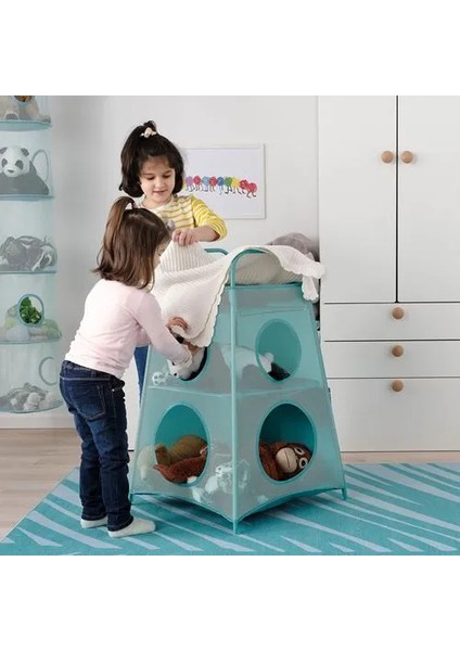 Tıgerfınk Bölmeli Saklama Kutusu Turkuaz 82 x 52 x 52 cm indirimleri