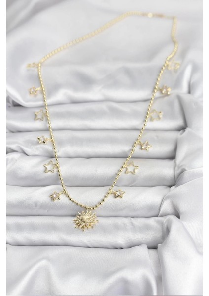 Bfs Pirinç Gold Renk Güneş Model Kadın Kolye fiyatları