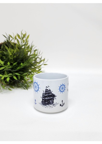 Isme Özel Kişiye Özel Gemiciye Hediye Gemi Çapa Baskılı Porselen T Kupa Bardak Latte Fincanı fiyatları