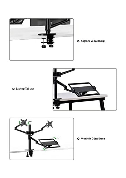 10-27 ve Vesa Monitör Tutucu Çift Kol fiyatları
