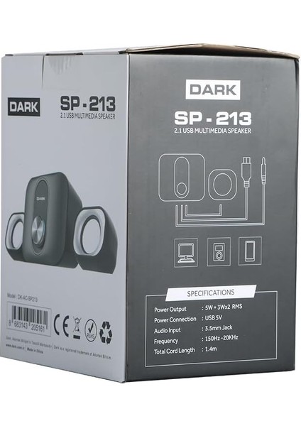 SP-213 11W Rms 2+1 Multimedia Speaker Hoparlör (DK-AC-SP213) modelleri