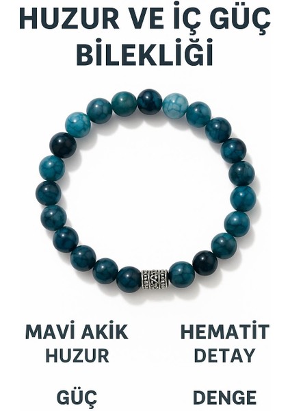 Orijinal Doğal Taş El Yapımı Enerji - Uyum - Denge Sağlayan Bileklik-70