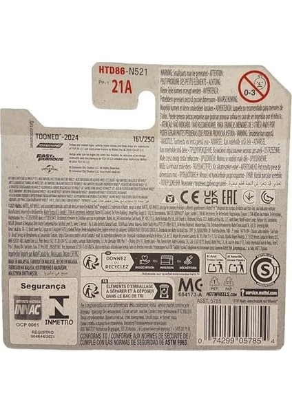 - ´70 Dodge Charger - Tooned 1/5 - HTD86 - Short Card - & Furious - Metalik Gri - 2024 – 1:64 modelleri