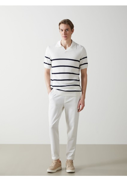 Yeni Sezon Polo Yaka Kısa Kollu Çizgili Erkek Triko Kazak fiyatları