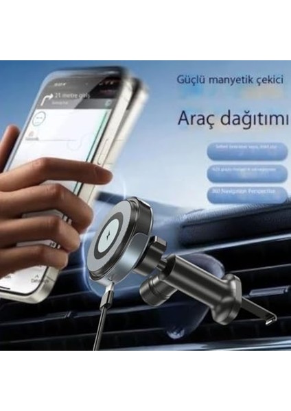 CXP-034 Magsafe ile Uyumlu Kablosuz Şarj Özellikli Peteğe Takılıp Kilitlenebilen 15W Hızında Hızlı Mıknatıslı Premium Kalite Ce Rohs Onaylı 3A Şarj Araç Tutucu Araç Içi Telefon Tutucu fiyatları