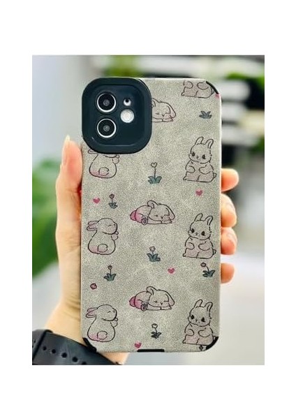 Go Aksesuar 11 ile Uyumlu Kaplama Tavşanlar Tasarımlı Esnek Silikon Kılıf fiyatları