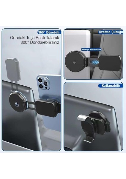 3in1 Araç Tutucu Masaüstü Telefon ve Monitör Katlanabilir Laptop Telefon Tutucu modelleri