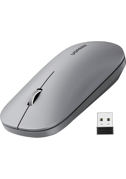 Kablosuz Fare, 2,4 Ghz USB Bağlantısı, Maks. 4000 Dpi, 18 Ay Pil Ömrü. Pc, Mac, Dizüstü Bilgisayar, Windows 11, 10, 8.1, 7, Macos, Linux ile Uyumlu (Gri)