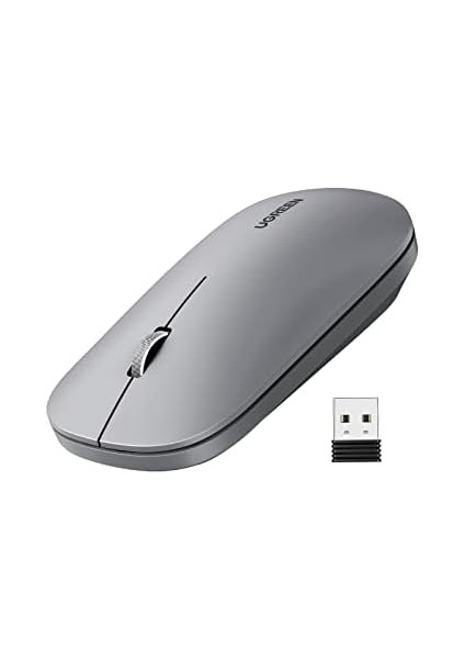 Kablosuz Fare, 2,4 Ghz USB Bağlantısı, Maks. 4000 Dpi, 18 Ay Pil Ömrü. Pc, Mac, Dizüstü Bilgisayar, Windows 11, 10, 8.1, 7, Macos, Linux ile Uyumlu (Gri) modelleri