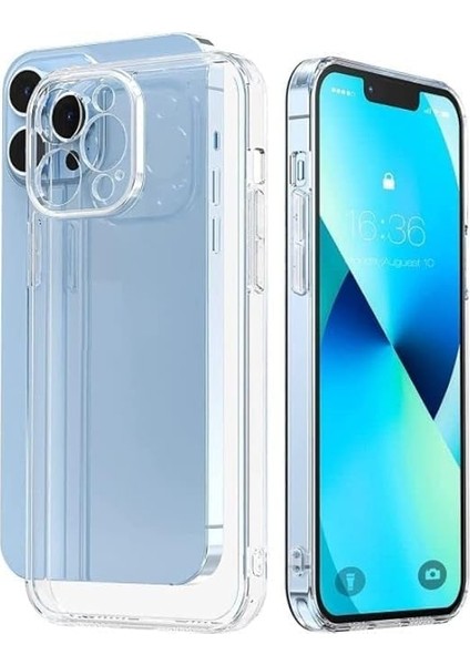 Şeffaf Kılıf - 13 Pro Max Uyumlu Şeffaf Kılıf, Kamera Korumalı 13 Promax Için Şeffaf Silikon Kılıf, Kamera 13 Pro Max Telefona Uygun Kılıf