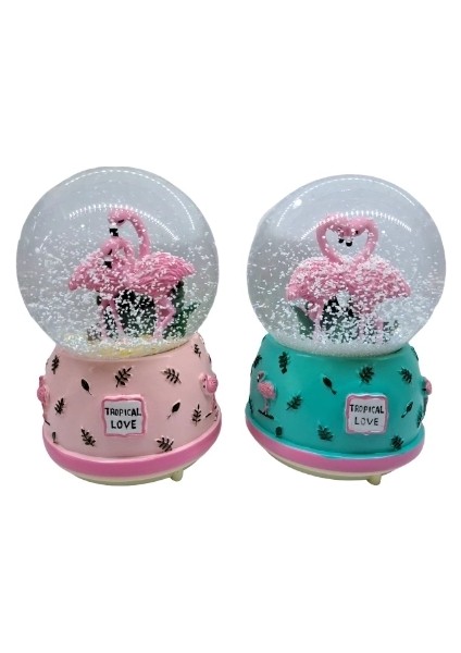 Flamingo Kar Küresi Büyük Boy ( Lisinya )