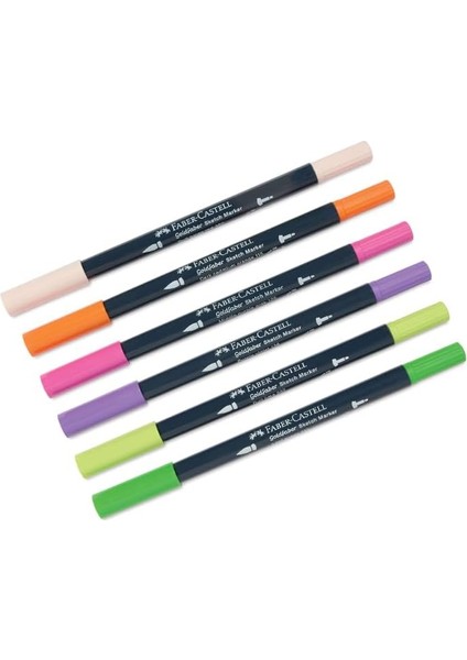 Gofa Çizgi Roman Markör Seti, 6’lı, Çift Uçlu, 0.6 mm Uç, Kalıcı Mürekkep, Alkol Bazlı, Geri Dönüşümlü Gövde modelleri