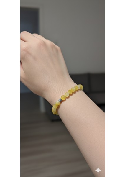 Sarı Akik Doğal Taş Bileklik - Enerji Veren Şifa Bilekliği